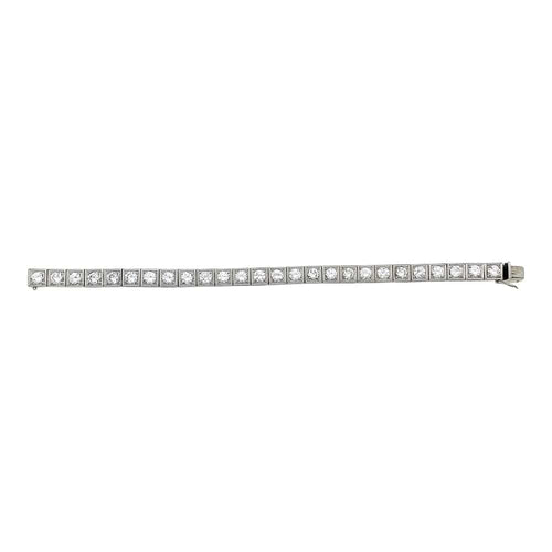 Bracelet Bracelet ligne diamants en platine. 58 Facettes 30600