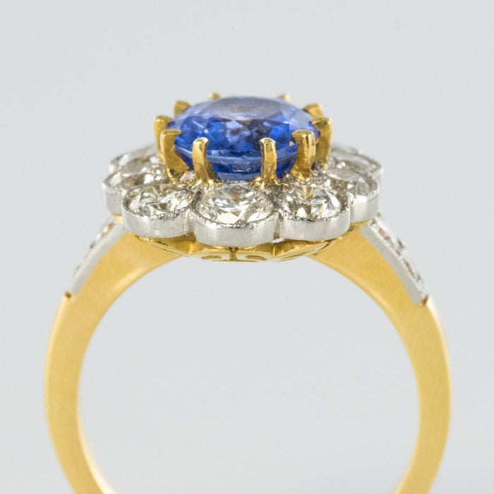 Bague 51 Bague saphir bleu et diamants 58 Facettes G44-8198953-51-1