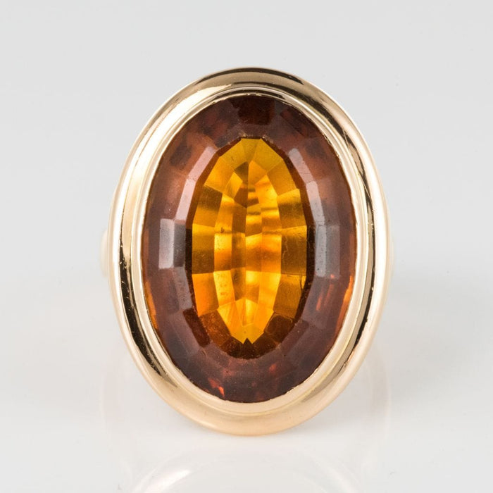 Bague 51 Bague citrine or jaune vintage 58 Facettes 18-225-51