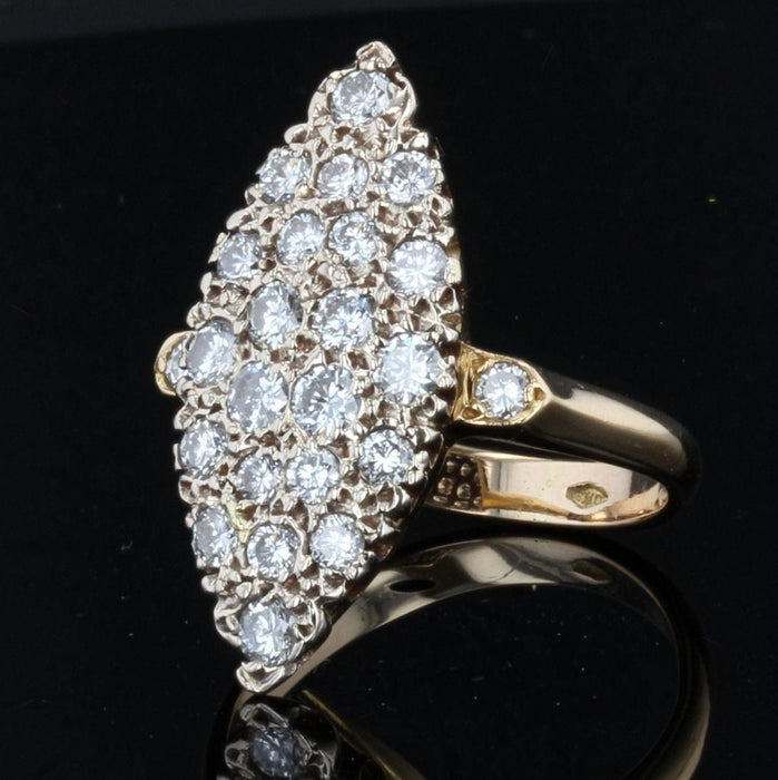 Bague 51 Bague marquise diamants vintage 58 Facettes DV2107-51