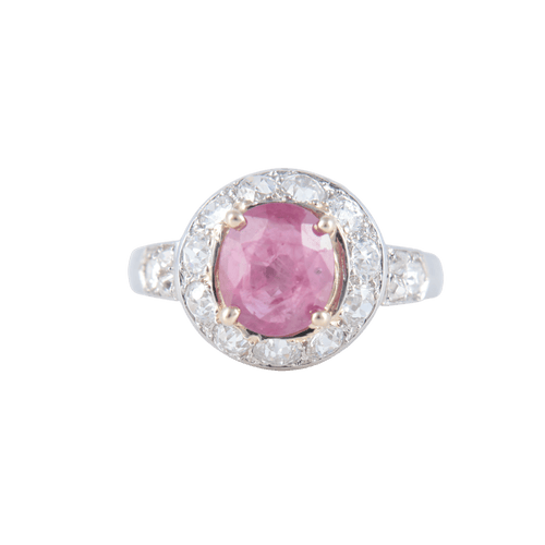 Bague 54 Bague Platine Rubis Diamants 58 Facettes 1