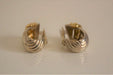 O.J PERRIN earrings Silver and Gold gadroon earrings 58 Facettes 297