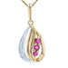 Pendentif Pendentif et sa chaine rubis occasion 58 Facettes 19-455A