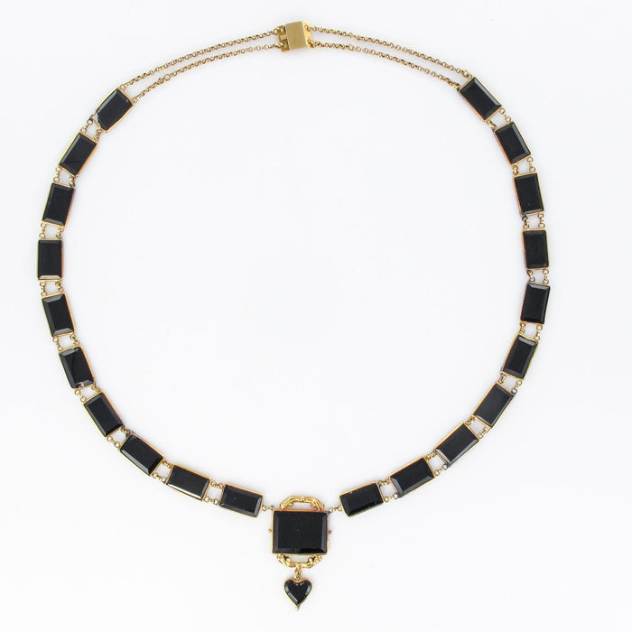 Collier Collier ancien plaques d'onyx et or 58 Facettes 20-140