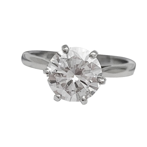 Bague Bague Solitaire 1.86 carats F SI1, or blanc. 58 Facettes 30301