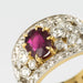 Ring 53 Ruby and diamond ring, headband 58 Facettes G16-8042386-53-1