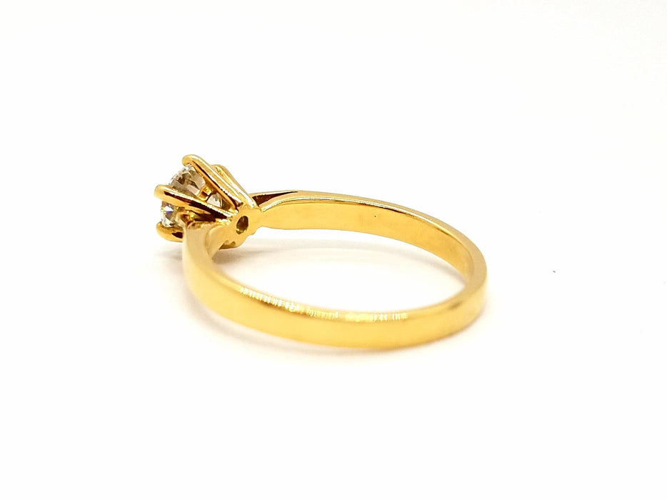 Bague 57 Bague Solitaire Or jaune Diamant 58 Facettes 813001CN