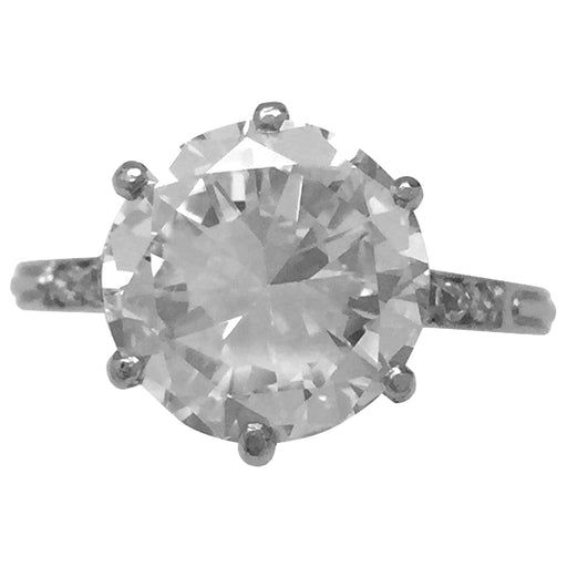 Bague 51 Solitaire en Platine, diamant 3,09 carats I/VVS1 58 Facettes 27639
