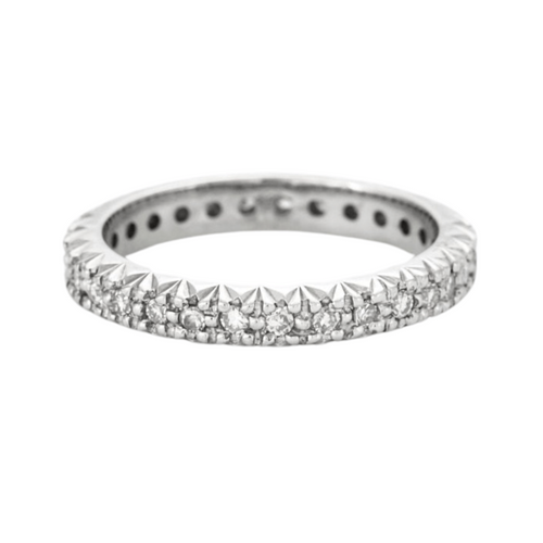 Bague 56 Alliance américaine diamants 0.80ct 58 Facettes EL2-149