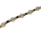 Bracelet Bracelet boules cristal de roche, lapis lazuli, intercalaires or jaune. 58 Facettes 30350