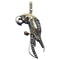 Pendentif Pendentif "Perroquet" en or jaune et argent, rubis, saphirs et diamants. 58 Facettes 26014