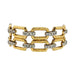 Bracelet Articulated bracelet in yellow and white gold, diamonds. 58 Facettes 28487