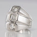 Bague 53 Bague or blanc diamants moderniste 58 Facettes 20-203-50