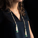 Pearl, emerald and onyx long necklace 58 Facettes 11-128-3995735