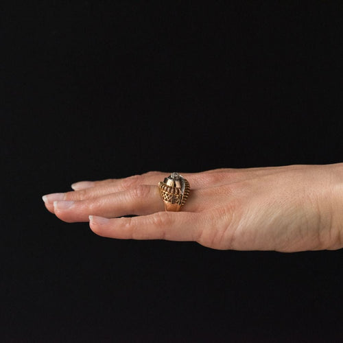 Bague 51 Bague rétro tourbillon de diamants 58 Facettes 19-084-55