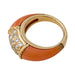 Ring 44 Van Cleef and Arpels “Philippine” ring in yellow gold, pink coral and diamonds. 58 Facettes 29806-1
