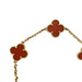 Bracelet Bracelet Van Cleef & Arpels modèle "Vintage Alhambra" en or jaune, cornaline. 58 Facettes 30077