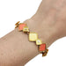 Bracelet Bracelet in yellow gold, coral and diamonds. 58 Facettes 28426