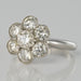 Ring 51 White gold daisy ring with diamonds 58 Facettes G37-8192274-51-1