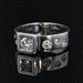 Bague 50 Bague moderniste diamants or blanc 58 Facettes 21-090-50