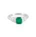 Ring Emerald Ring Diamonds 58 Facettes