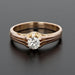 53 Solitaire old diamond ring in pink gold 58 Facettes 20-510-50