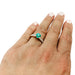Ring 57 Emerald ring in white gold and diamonds. 58 Facettes 30589