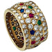 Ring 55 Cartier ring, Nigeria model, in yellow gold, diamonds, rubies, sapphires and emeralds. 58 Facettes 30384