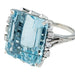 Ring 53 Aquamarine ring, white gold and diamonds. 58 Facettes 30601