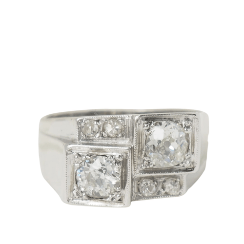 Bague 51.5 Bague Art Déco en platine et diamants 58 Facettes 32258