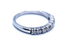 Ring 54 Half wedding ring White gold Diamond 58 Facettes 978866CN
