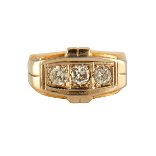 Bague 50 Bague Rétro 2 ors 3 Diamants 58 Facettes EL2-73