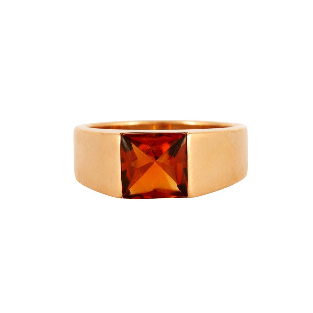 CARTIER Citrine Tank Ring 8728551555401 58 Facettes
