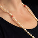 Collier Sautoir perles et perles de corail 58 Facettes 17-312A