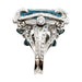 Ring 52 Edouard Nahum “Sterina” ring in white gold, diamonds and topaz 58 Facettes 30314