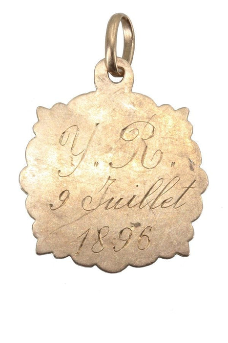 Pendentif Médaille Vierge ancienne 58 Facettes 038311
