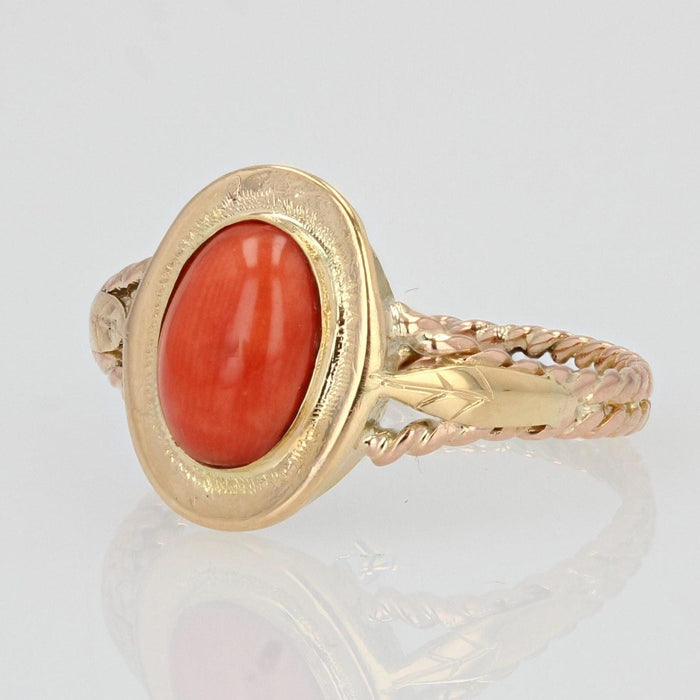 Bague 49 Bague ancienne corail 58 Facettes 21-098-49