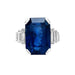 Ring 51 Sapphire and diamond ring, platinum setting. 58 Facettes 30225