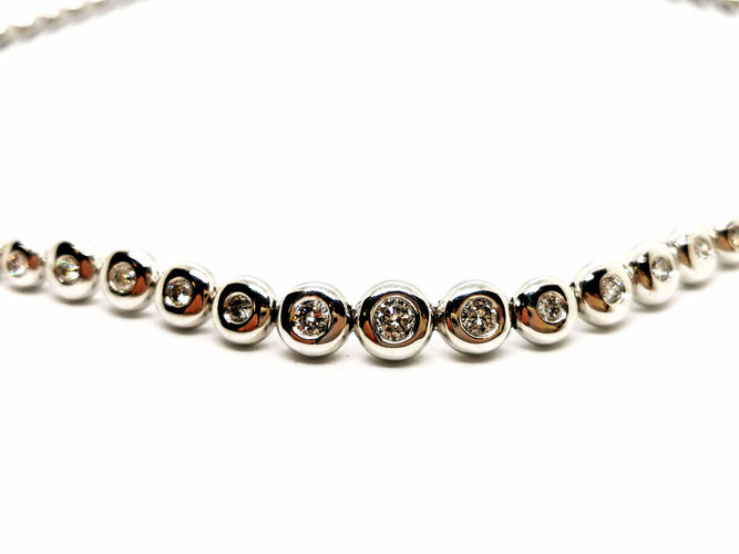 Collier Collier Or blanc Diamant 58 Facettes 1157611CN