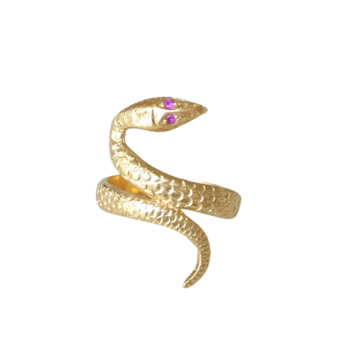 Bague Bague vintage serpent enroulé or jaune 58 Facettes