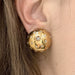 Earrings Half-sphere earrings in yellow gold and diamonds. 58 Facettes 29927