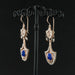 Antique style silver vermeil drop earrings 58 Facettes BO121Blue