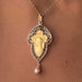 Pendant Old Virgin sapphire fine pearl pendant 58 Facettes 20-162