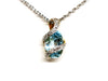 Necklace Chain Necklace + pendant White Gold Topaz 58 Facettes 1141225CD