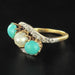 Bague 51 Bague turquoises, perle fine et diamants 58 Facettes 14-092-8206327-51