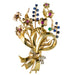 Brooch Retro bouquet brooch gold and precious stones 58 Facettes 18-264