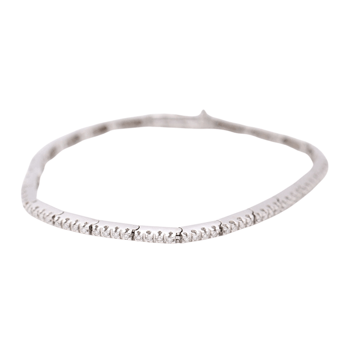 Bracelet bracelet rivière en or blanc et diamants 58 Facettes E359404