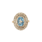 Bague Bague Topaze bleue Diamants 58 Facettes
