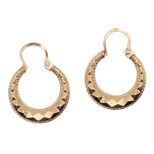 Boucles d'oreilles Créoles or jaune 58 Facettes