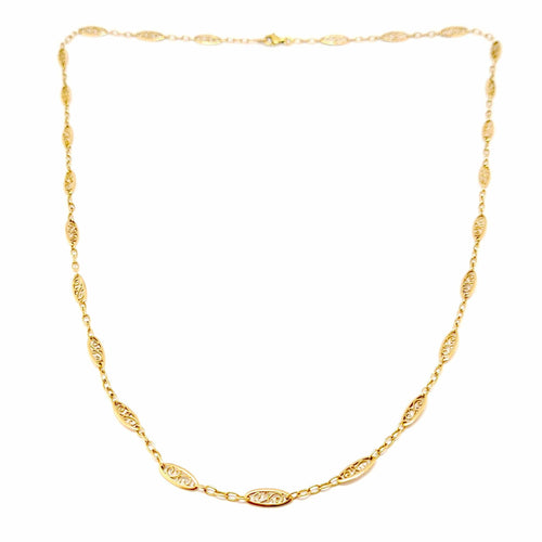 Collier Collier ancien filigrane or jaune 58 Facettes